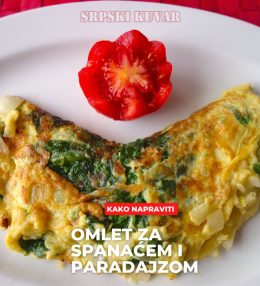 Omlet sa spanaćem i paradajzom – zdrav doručak pun proteina