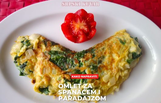 omlet sa spanaćem i paradajzom