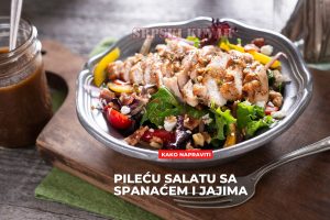 dijetalna pileća salata sa spanećem i jajima