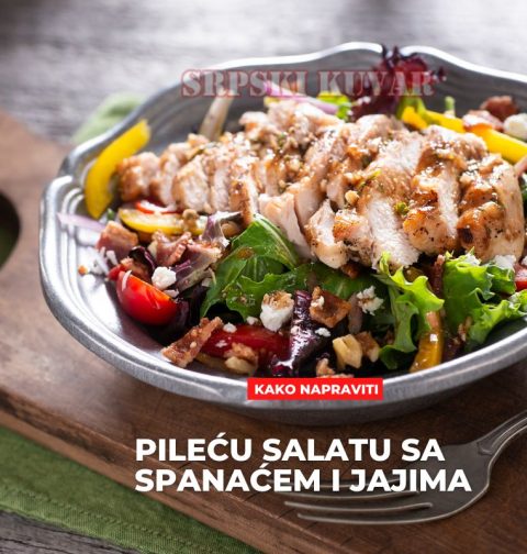 dijetalna pileća salata sa spanećem i jajima